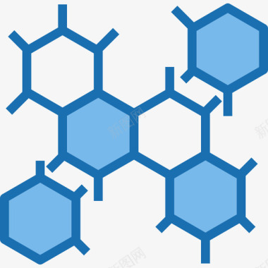 分子医疗保健10蓝色图标图标