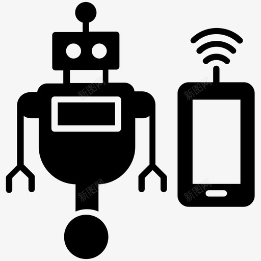无线机器人机器人技术图标svg_新图网 https://ixintu.com 无线机器人 机器人技术