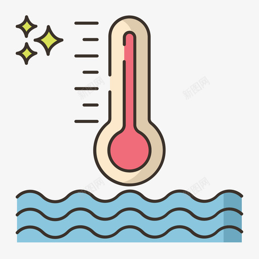 温度计222天气线性颜色图标svg_新图网 https://ixintu.com 222天气 温度计 线性 颜色