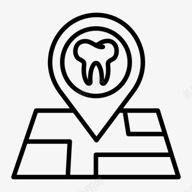 位置牙齿牙医图标图标