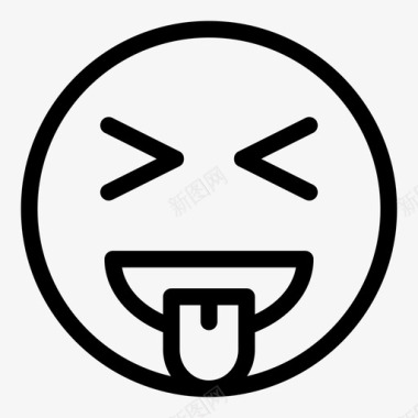 吐舌头表情符号感情图标图标