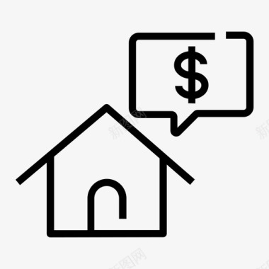 房价房产贷款图标图标