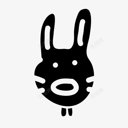 兔子动物涂鸦图标svg_新图网 https://ixintu.com 兔子 动物 动物园实心 手绘 涂鸦 野生动物
