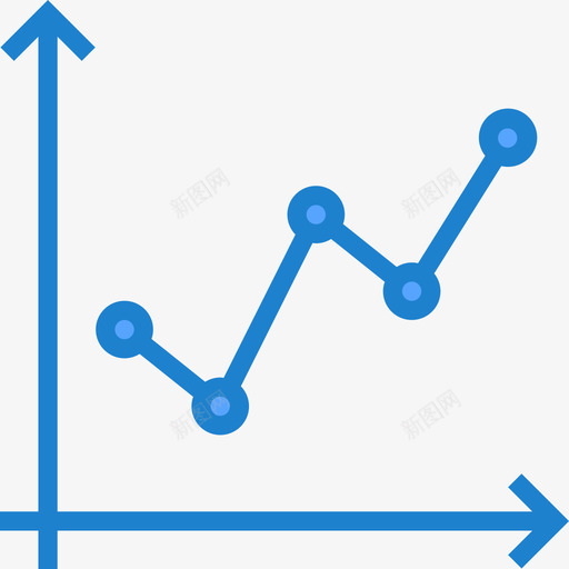 折线图图表3蓝色图标svg_新图网 https://ixintu.com 图表 折线 线图 蓝色