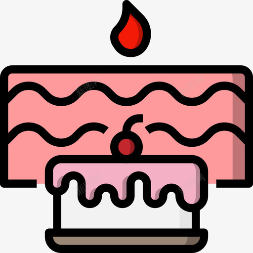 生日蛋糕生日派对28线性颜色图标svg_新图网 https://ixintu.com 派对 生日 生日蛋糕 线性 颜色