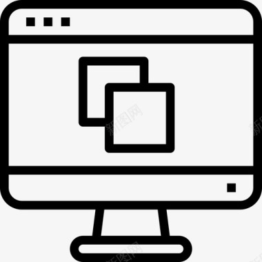 共享网站和windows界面2线性图标图标