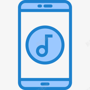 音乐移动应用程序14蓝色图标图标