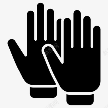 手套清洁手套手罩图标图标
