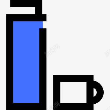 保温瓶冒险51蓝色图标图标