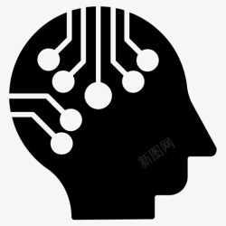 脑回路聪明人人工智能脑回路图标高清图片