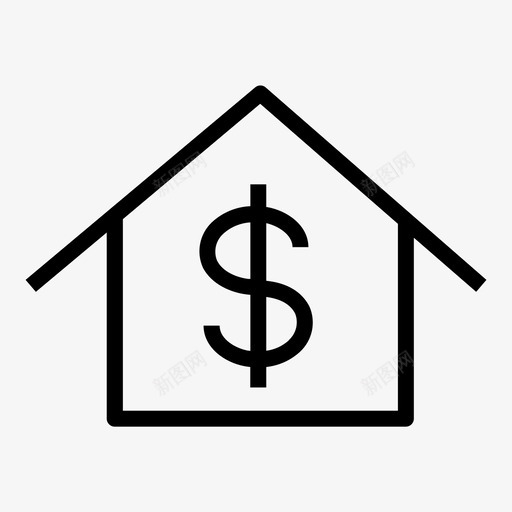 住房贷款房地产抵押贷款图标svg_新图网 https://ixintu.com 住房贷款 图标 房地产 抵押贷款