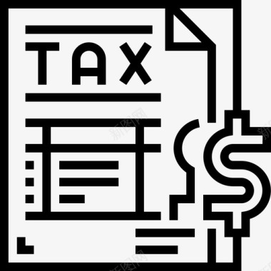 税务文件和文件18直系图标图标
