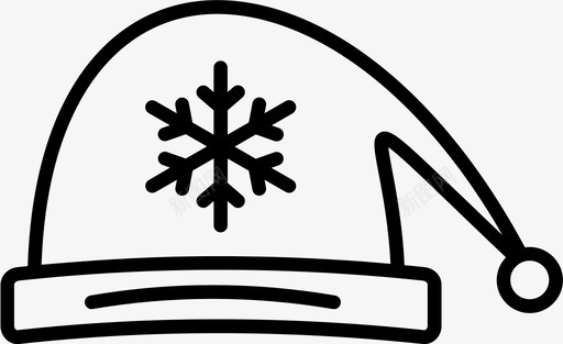 圣诞帽帽子圣诞老人图标图标