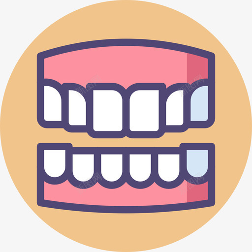 义齿24号牙齿线性颜色图标svg_新图网 https://ixintu.com 24号 义齿 牙齿 线性 颜色