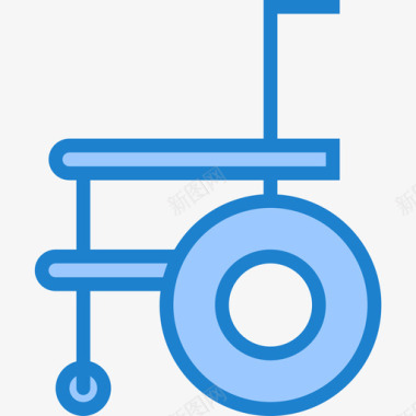 轮椅医疗保健32蓝色图标图标