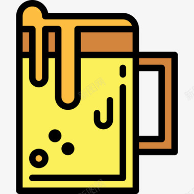 啤酒杯食品饮料3线性颜色图标图标