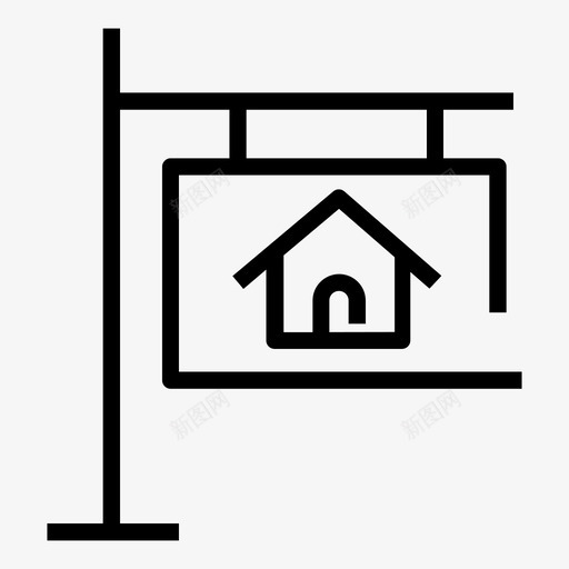 家庭住址标志房地产线图标集1svg_新图网 https://ixintu.com 家庭住址 房地产线图标集1 标志