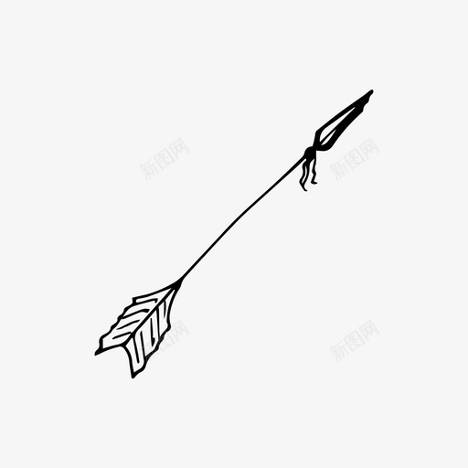 箭射箭手绘图标svg_新图网 https://ixintu.com 射箭 手绘 武器 素描