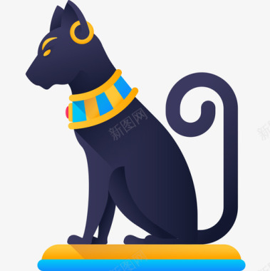 猫埃及25彩色图标图标