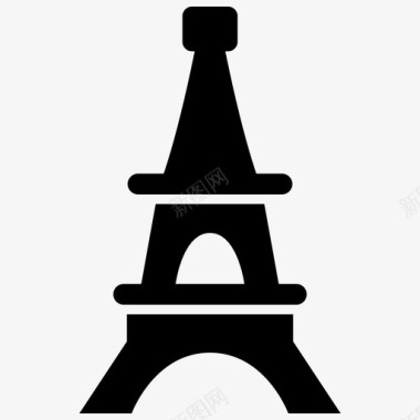 埃菲尔铁塔法国地标图标图标
