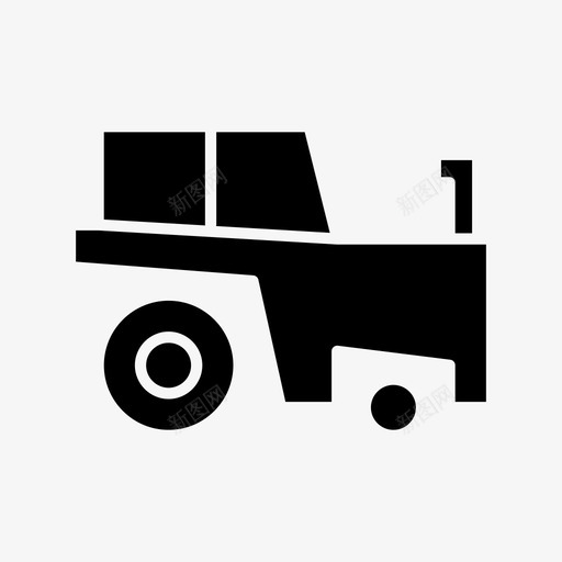 农业农场拖拉机图标svg_新图网 https://ixintu.com 农业 农场 拖拉机 旅行和运输字形 车辆