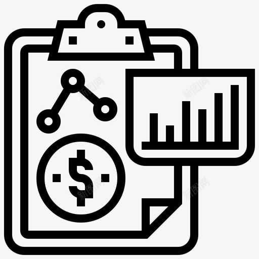 投资商业资本图标svg_新图网 https://ixintu.com 剪贴板 商业 基金 投资 资本 金融战略线