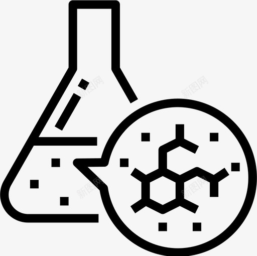 化学科学105线性图标svg_新图网 https://ixintu.com 化学 科学105 线性