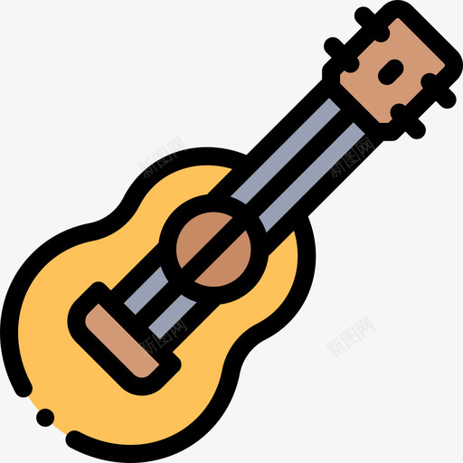 原声吉他音乐商店27线性颜色图标svg_新图网 https://ixintu.com 原声 吉他 商店 线性 音乐 颜色