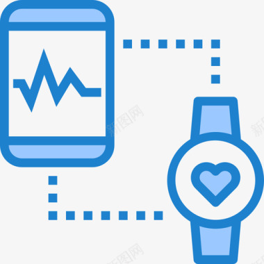 同步智能手表3蓝色图标图标