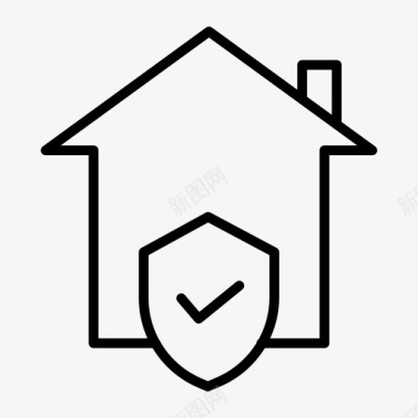 保护房屋财产图标图标