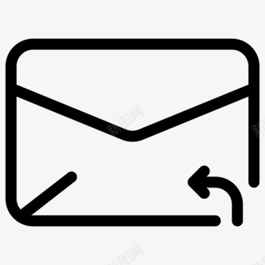回复邮件电子邮件信封图标图标