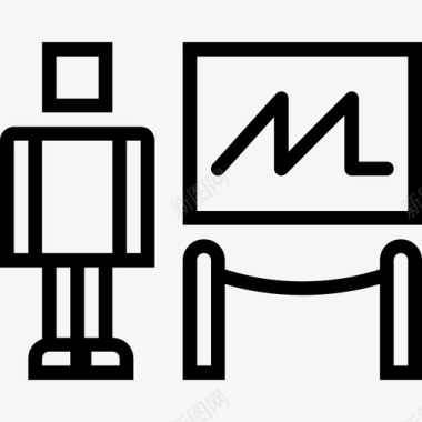 展览美术15线性图标图标