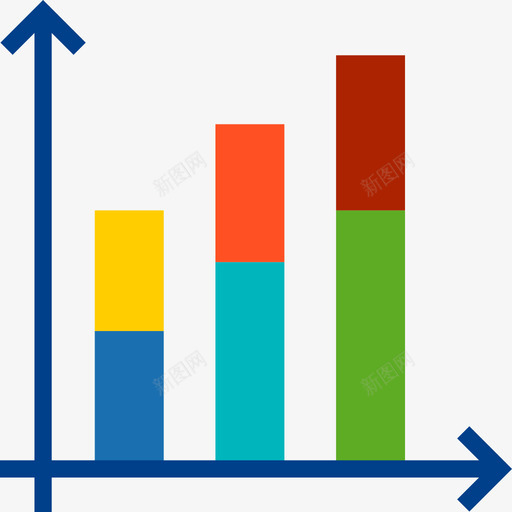 条形图图表2平面图图标svg_新图网 https://ixintu.com 图表2 平面图 条形图