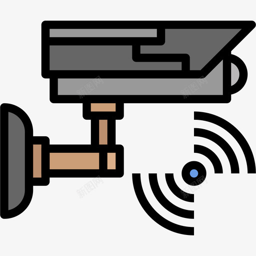 Cctv安全88线性彩色图标svg_新图网 https://ixintu.com Cctv 安全 彩色 线性