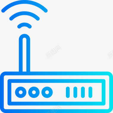 路由器数据和网络6梯度图标图标