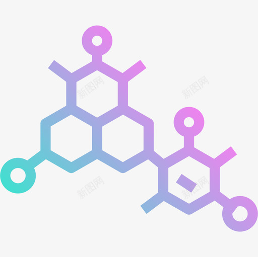 分子科学92梯度图标svg_新图网 https://ixintu.com 分子 梯度 科学92