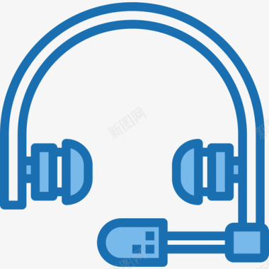 耳机vrdigital4蓝色图标图标