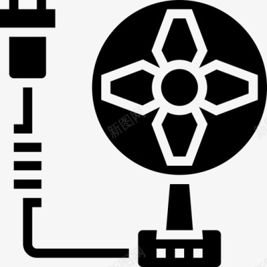 风扇家用电器11字形图标图标