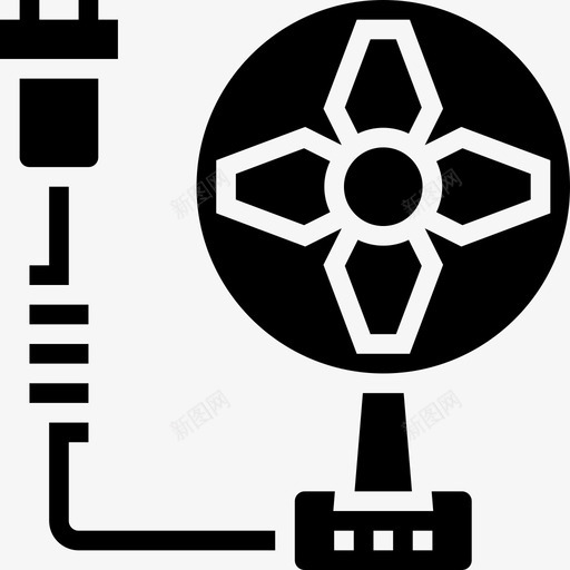 风扇家用电器11字形图标svg_新图网 https://ixintu.com 字形 家用电器11 风扇
