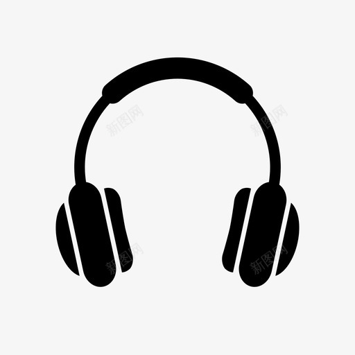 耳机旋律音乐图标svg_新图网 https://ixintu.com 声音 旋律 耳机 音乐 音乐和旋律