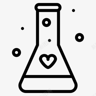 实验erlenmeyer烧瓶爱情图标图标