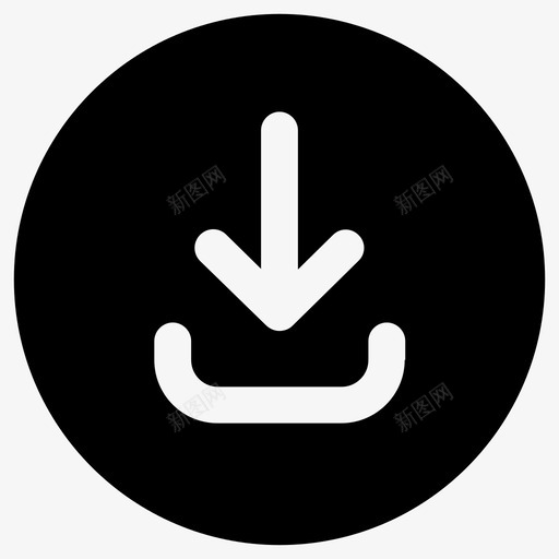 保存按钮图标svg_新图网 https://ixintu.com 下载 保存 导入 按钮 收件箱