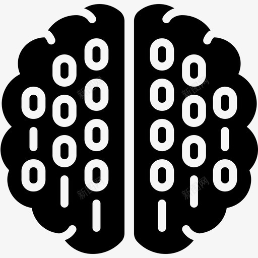 二进制思维算法大脑图标svg_新图网 https://ixintu.com 二进制 大脑 思维 程序员 算法 芯片