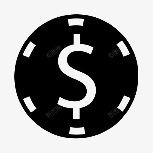 美元扑克筹码现金硬币图标svg_新图网 https://ixintu.com 扑克 现金 硬币 筹码 美元