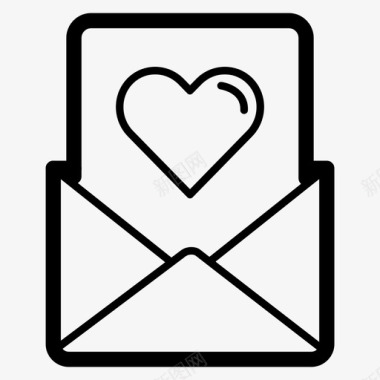 信封爱情情书图标图标