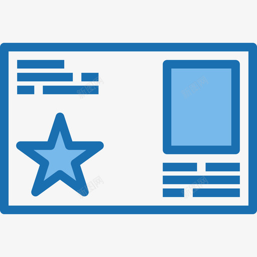 名片企业管理36蓝色图标svg_新图网 https://ixintu.com 企业管理36 名片 蓝色