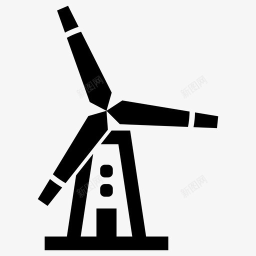 风力涡轮机空调工业图标svg_新图网 https://ixintu.com 工业 涡轮机 空调 通风 风力