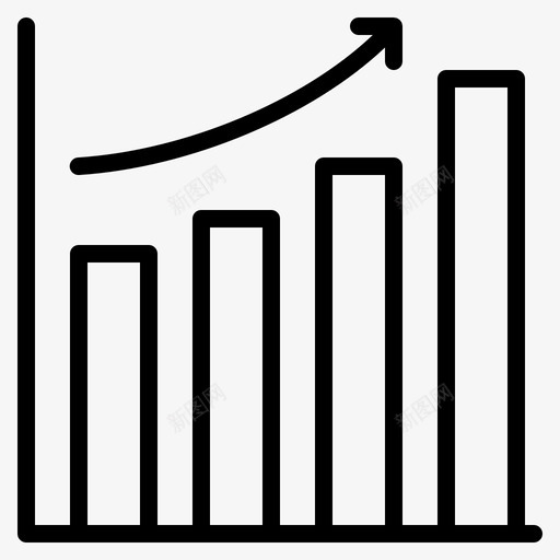 利润条形图业务图标svg_新图网 https://ixintu.com 业务 利润 图表 增加 条形图