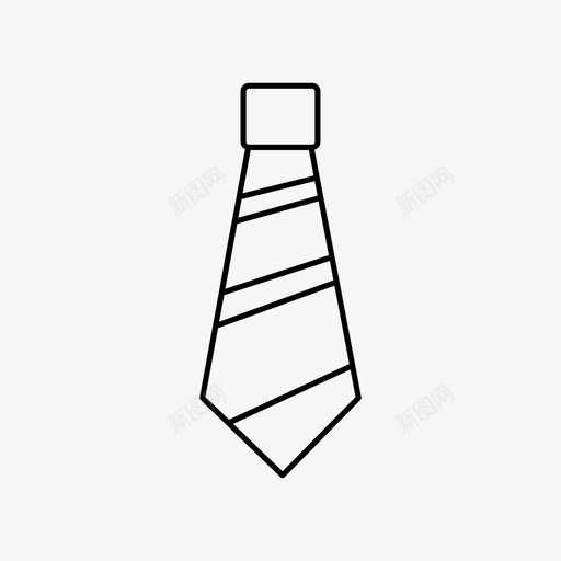 领带配件服装图标svg_新图网 https://ixintu.com 优雅 时尚 服装 条纹 配件 领带