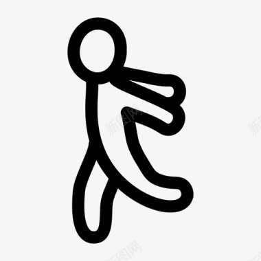 人跳舞慢跑图标图标